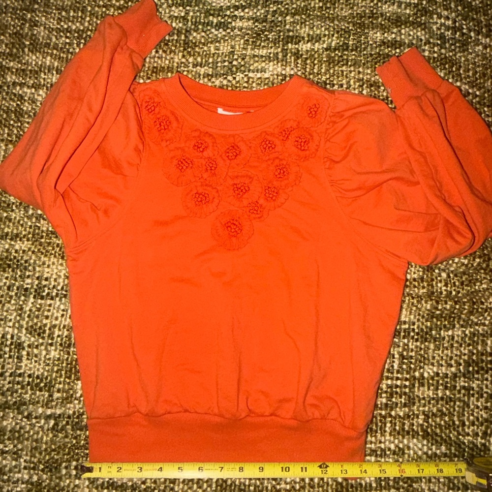 Anthropologie embroidered sweatshirt/top for women. - Picture 5 of 9